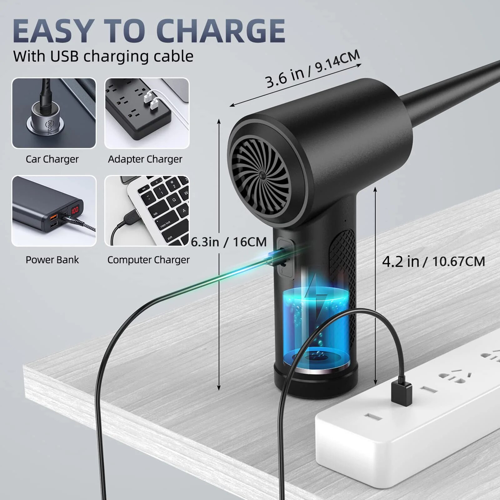 Compressed Air Duster Electric - Dryer Car Blower recension och pris