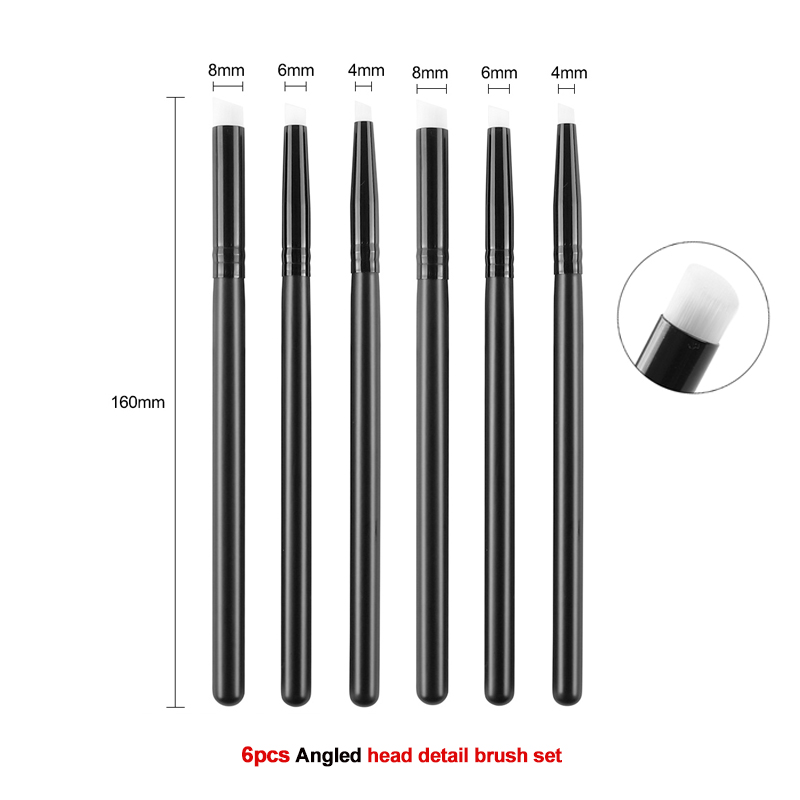 3Pcs/set Flat /angled Detailed - Detailing Brush Set recension och pris